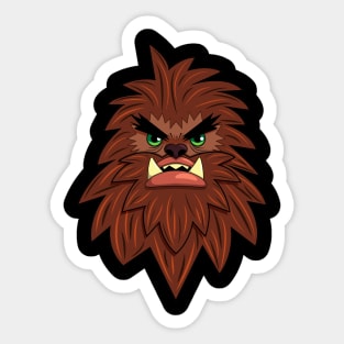 Bigfoot Head Sticker